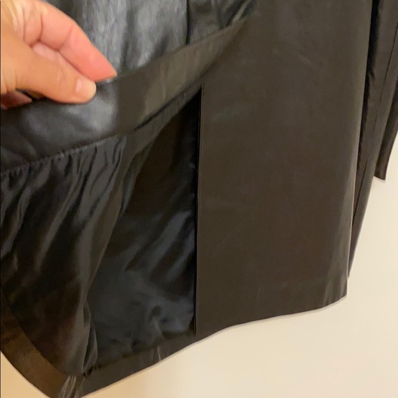 Kenneth Cole black leather zip up trench coat S - Picture 7 of 11